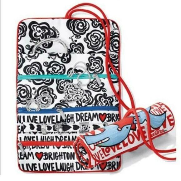 Brighton Jewelry - NEW Brighton Jewelry Love Dove Jewelry Roll Travel Pouch Roll Up Bag
